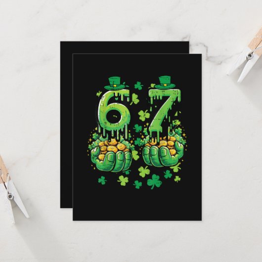 6 7 St Patricks Day カード (正面/裏面インサイチュ)