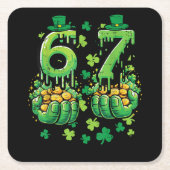 6 7 St Patricks Day スクエアペーパーコースター (正面)