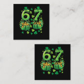 6 7 St Patricks Day スクエア名刺 (正面/裏面)