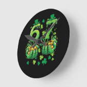 6 7 St Patricks Day ラウンド壁時計 (傾斜)