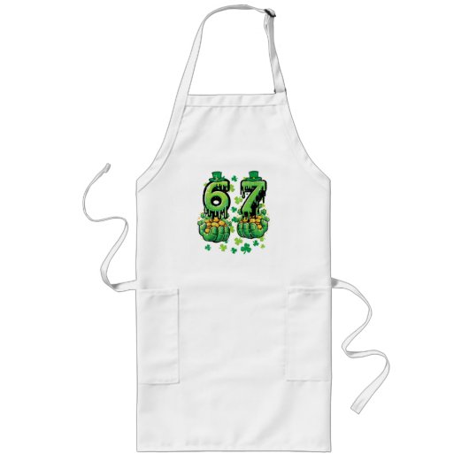 6 7 St Patricks Day ロングエプロン (正面)