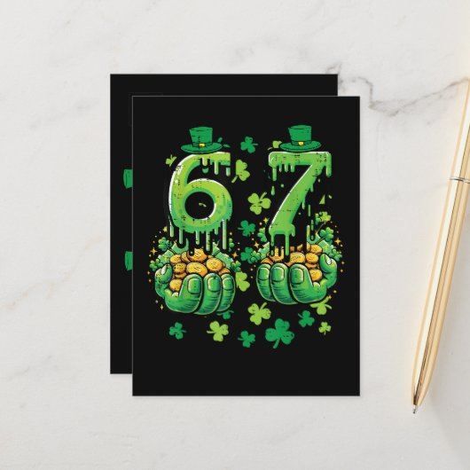 6 7 St Patricks Day 案内ポストカード (正面/裏面インサイチュ)