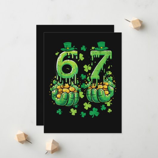 6 7 St Patricks Day 案内状 (正面/裏面インサイチュ)