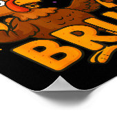 6 7 Thanksgiving Funny Turkey Thanksgiving 67 Men  ポスター (角)