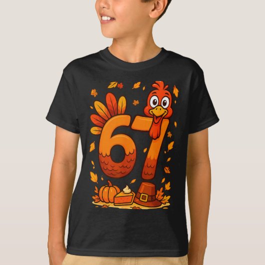6 7 Thanksgiving Funny Turkey Thanksgiving 67 Men  Tシャツ (正面)
