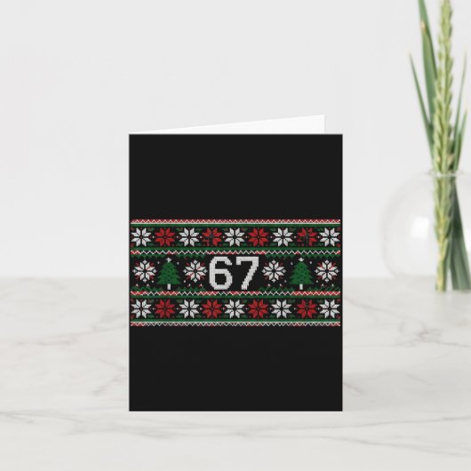 6 7 Ugly Christmas Trendy Meme Tween 67 Six Seven  カード (正面)
