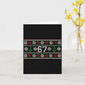 6 7 Ugly Christmas Trendy Meme Tween 67 Six Seven  カード (黄色い花)