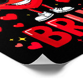 6 7 Valentines Day Shirt Men Boys Funny Heart Meme ポスター (角)