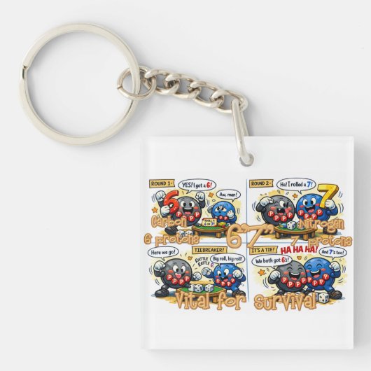 6’7” Vital for Survival Chemistry Elements   キーホルダー (正面)