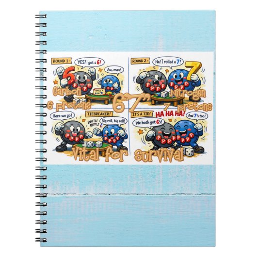 6’7” Vital for Survival Chemistry Elements   ノートブック (正面)