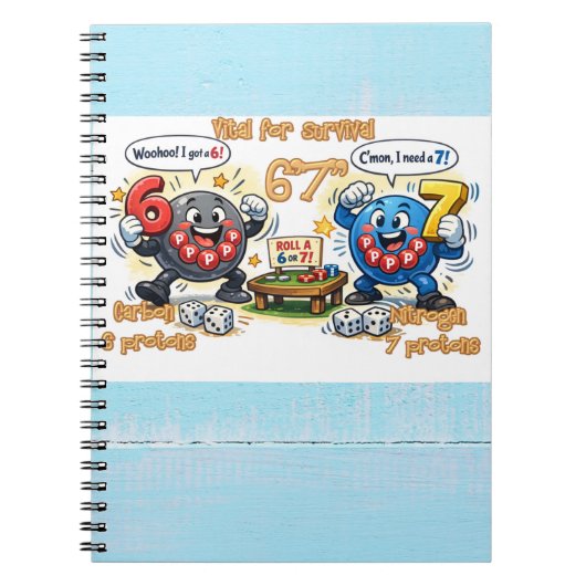 6’7” Vital for Survival Chemistry Elements   ノートブック (正面)