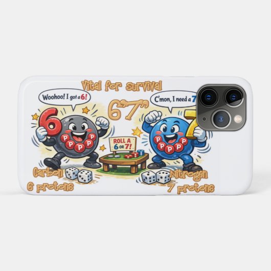 6’7” Vital for Survival Chemistry Elements   Case-Mate iPhoneケース (裏面(横))