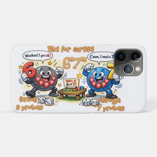 6’7” Vital for Survival Chemistry Elements   Case-Mate iPhoneケース (裏面(横))