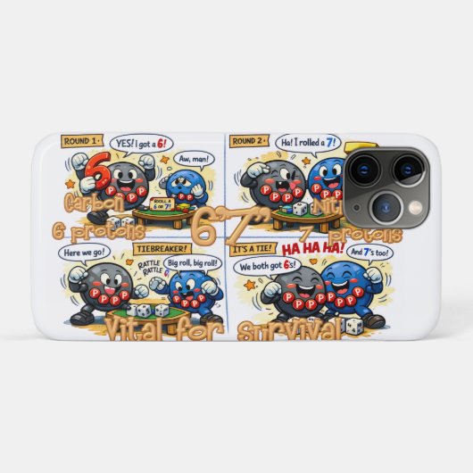 6’7” Vital for Survival Chemistry Elements   Case-Mate iPhoneケース (裏面(横))