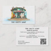 *~* 6 AP13シーお洒落ビーチ沿岸サーフボード 名刺 (正面/裏面)