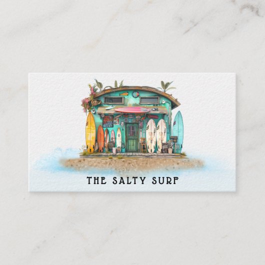 *~* 6 AP13シーお洒落ビーチ沿岸サーフボード 名刺 (正面)