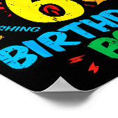 6 Birthday Boy Comic Cool 6th Bday Superhero Party ポスター (角)