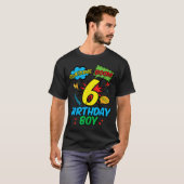 6 Birthday Boy Comic Cool 6th Bday Superhero Party Tシャツ (正面フル)