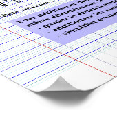 6 eme calculer fractionポスター紙（マット） ポスター (角)