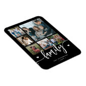 6 family photo collage black and white script  マグネット (右側)