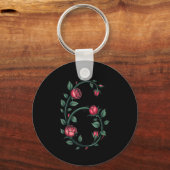 6 Floral 67 Rose Valentines Day Funny Love Matchin キーホルダー (正面)