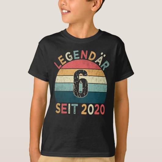 6. Geburtstag Legendär Seit 2020 Jahrgang Tシャツ (正面)