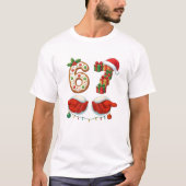 “6 Gifts & Santa Hands” Cookie for brothers  Tシャツ (正面)