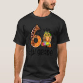 6 Is For 6th Grade Leopard Pumpkin Teacher Fall Th Tシャツ (正面)