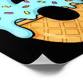 #6 Jersey Uniform Drip Teen Slang, Funny Ice Cream ポスター (角)