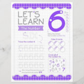 6 Learn To Draw Number 6 Teacher Home Schooling  (正面)