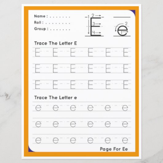 6 Learn To Spell Letter E Teacher Home Schooling (正面)