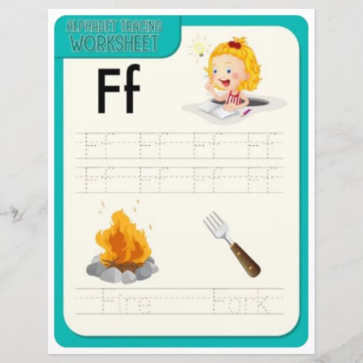 6 Learn To Spell Letter F Teacher Home Schooling (正面)