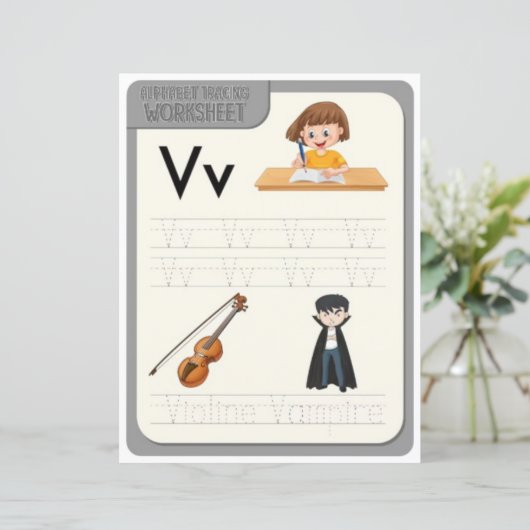 6 Learn To Spell Letter V Teacher Home Schooling (スタンド正面)