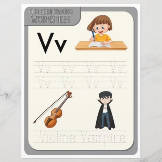 6 Learn To Spell Letter V Teacher Home Schooling (正面)