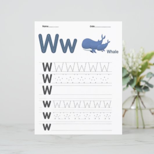 6 Learn To Spell Letter W Teacher Home Schooling (スタンド正面)