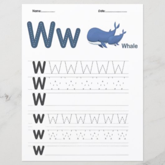 6 Learn To Spell Letter W Teacher Home Schooling (正面)