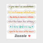 6 Mindset Quotes | Motivational & Inspirational シール (シート)