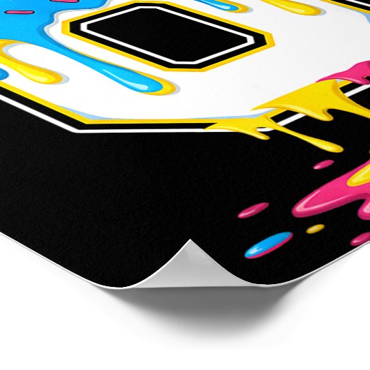 6 Number Seven Team Srts Ice Cream Drip Matching V ポスター (角)