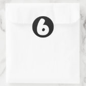 6 Number Six Seven 67 Gen Alpha Slang T Funny Meme ラウンドシール (バッグ)