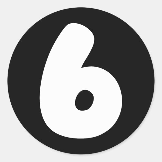 6 Number Six Seven 67 Gen Alpha Slang T Funny Meme ラウンドシール (正面)