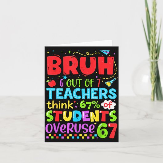 6 Out Of 7 Teachers Think 67% Of Students Overuse  カード (正面)