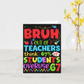 6 Out Of 7 Teachers Think 67% Of Students Overuse  カード (黄色い花)