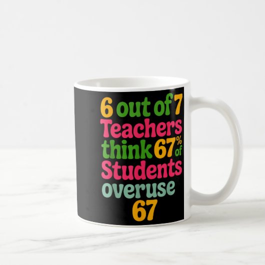6 Out Of 7 Teachers Think 67% Of Students Overuse  コーヒーマグカップ (右)