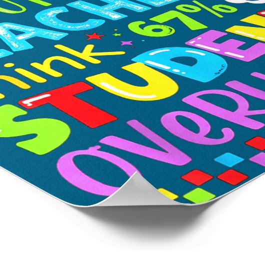 6 Out Of 7 Teachers Think 67% Of Students Overuse  ポスター (角)