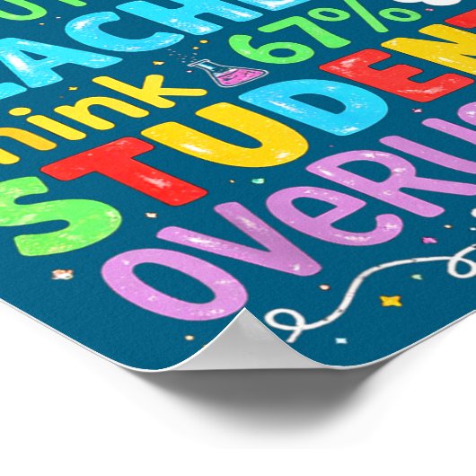 6 Out Of 7 Teachers Think 67% Of Students Overuse  ポスター (角)