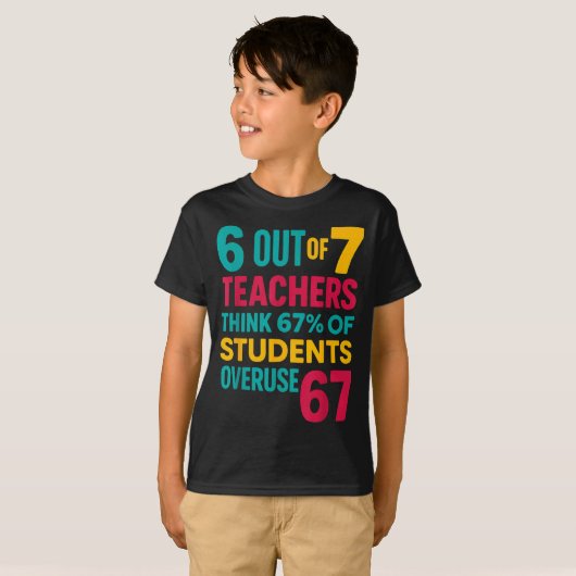 6 Out Of 7 Teachers Think 67% Students Overuse Quo Tシャツ (正面フル)