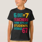 6 Out Of 7 Teachers Think 67% Students Overuse Quo Tシャツ (正面)