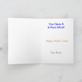 6-Pack Mind おもしろい Father's Dayカードを~に提供する カード (内部)