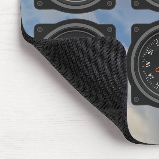 6 Pack of Airplane Gauges in the Clouds マウスパッド (コーナー)