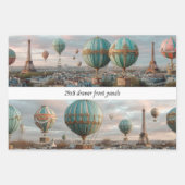 6 Paris Hot Air Balloon Wrapping Drawer Panels ラッピングペーパーシート (正面3)